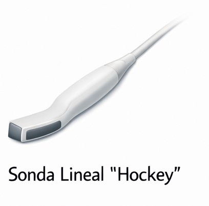 sonda tipo hockey stick para ecografía clínica